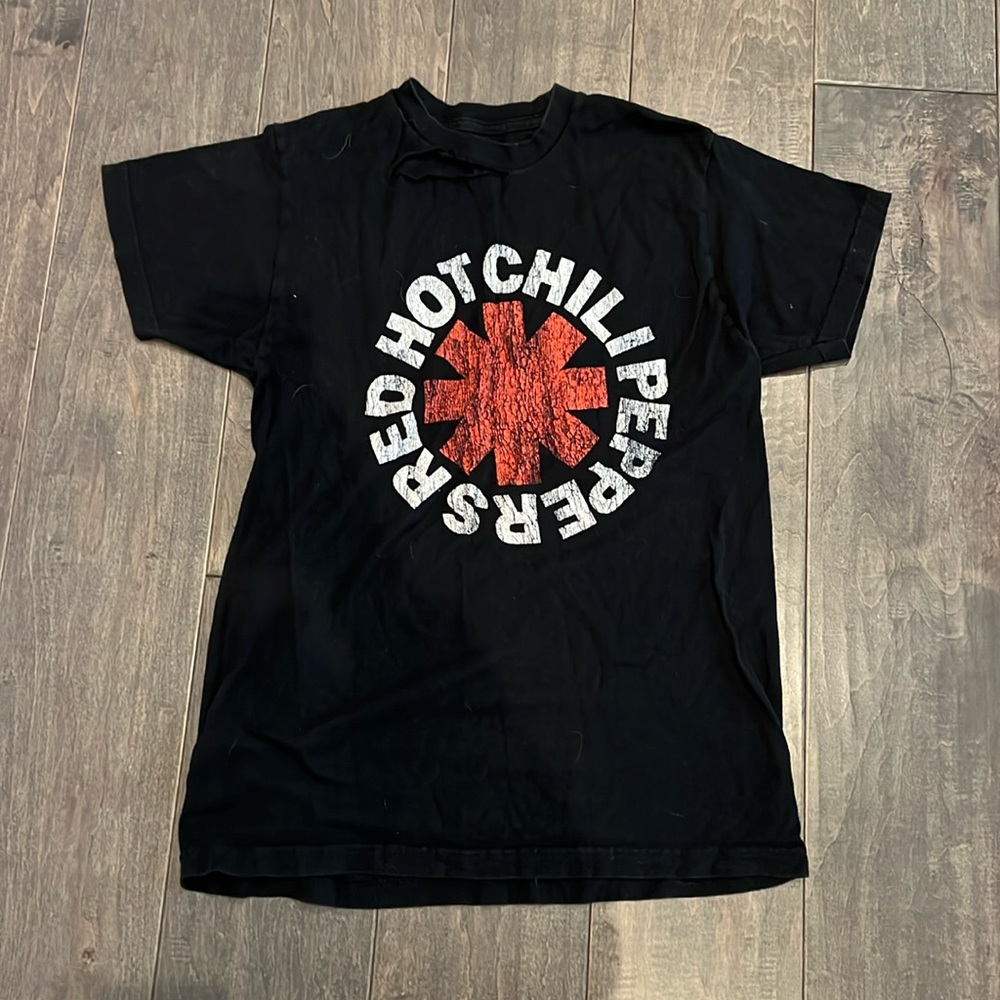 Red Hot Chili Peppers Black Logo T-shirt Size Small